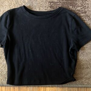 Wild Fable Black Crop Top T-Shirt
